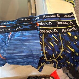 Reebok and Hanes boys small Boxer Briefs Set 6/7